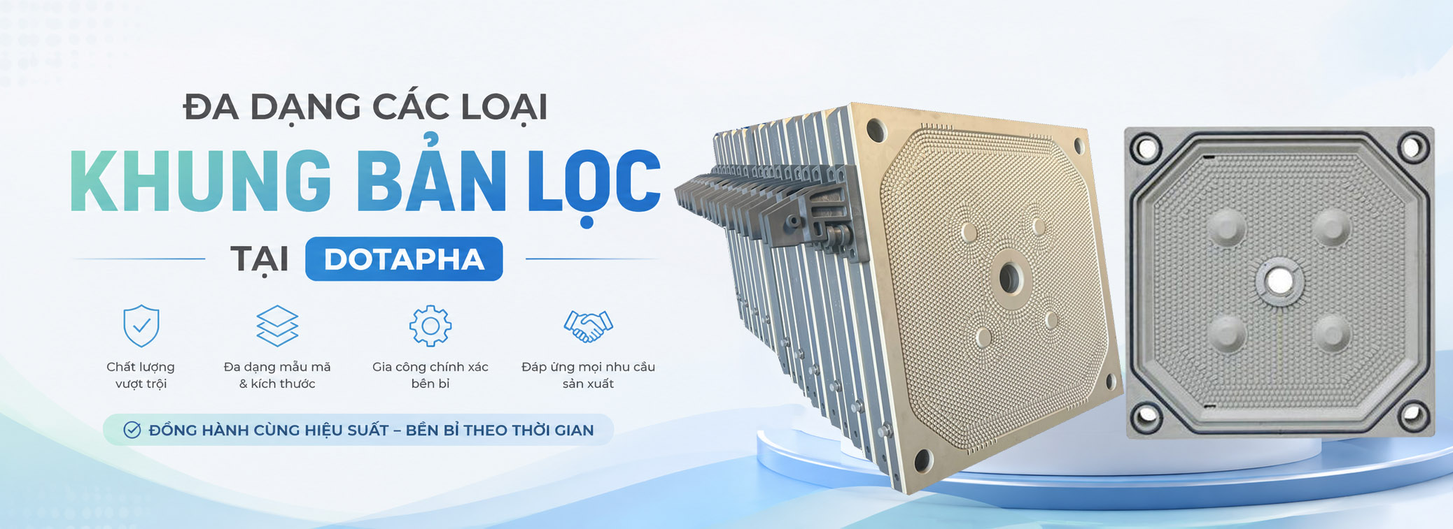 Banner khung bản máy ép bùn vina